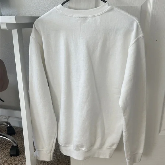 Altar'd State White Sweatshirt with Blue Bow Design - Picture 2 of 3
